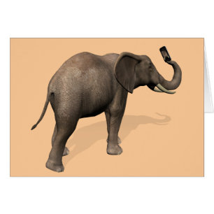 Elephant tar en Selfie Hälsningskort