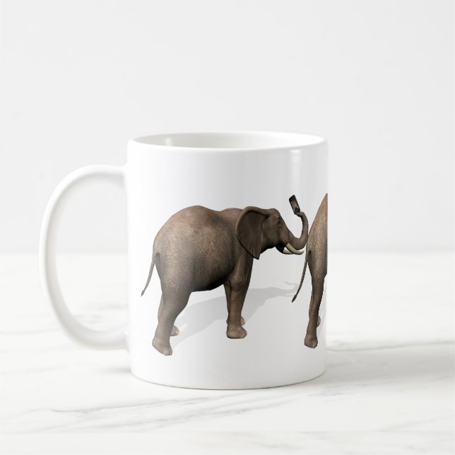 Elephant tar en Selfie Kaffemugg (Vänster)