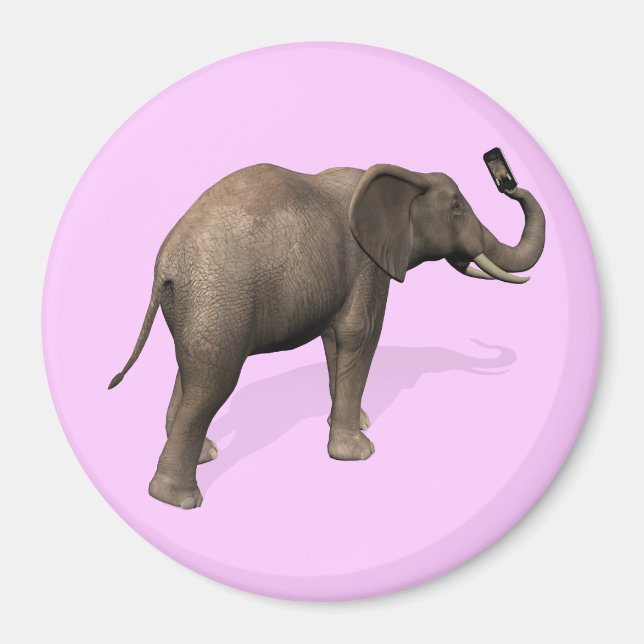 Elephant tar en Selfie Magnet (Framsidan)