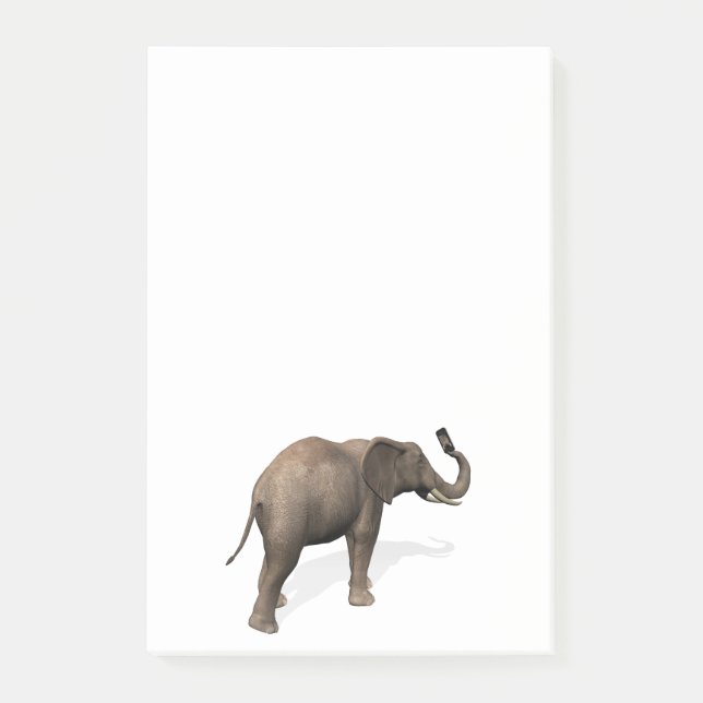 Elephant tar en Selfie Post-it Block (Framsida)