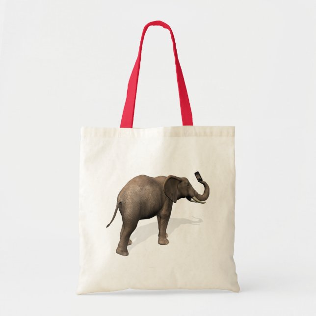 Elephant tar en Selfie Tygkasse (Framsidan)