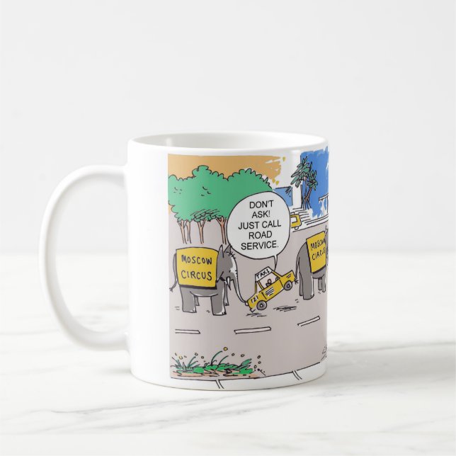 Elephant Taxi Line mugg (Vänster)