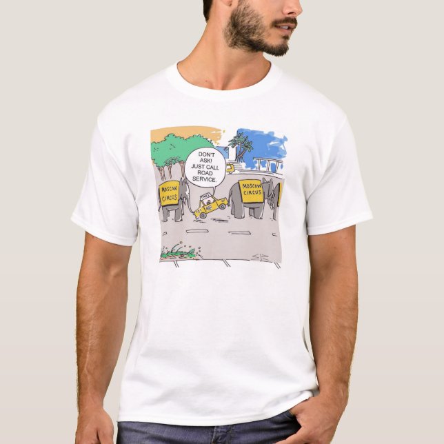 Elephant Taxi Line-skjorta Tee (Framsida)