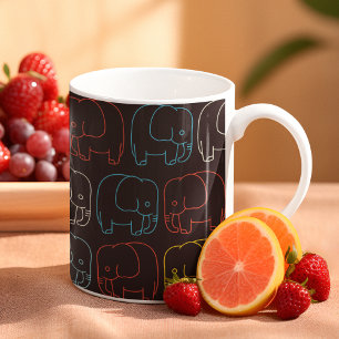 Elephant Teckning Kaffemugg