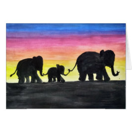 Elephant teckning kort av Rashmi