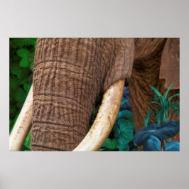 Elephant Tend My Garden Poster