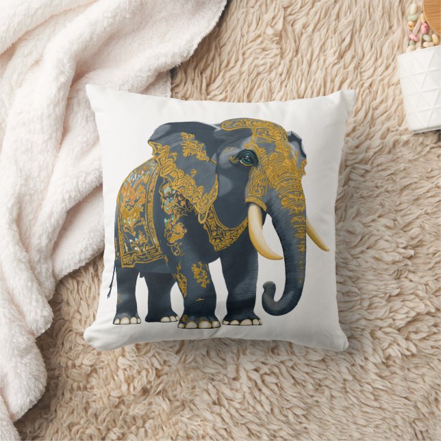 Elephant Thai stil Kudde (Filt)