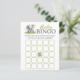 Elephant ThBäste BabyShower Bingo Papprare Lakan