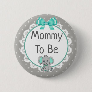 Elephant ThBäste Mamma till Baby Shower Knapp