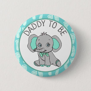 Elephant ThBäste Pappa till Baby Shower Knapp