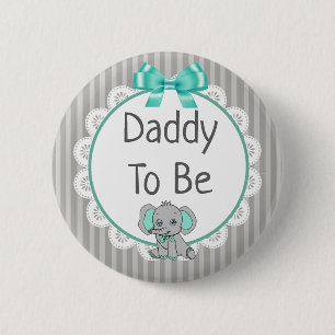 Elephant ThBäste Pappa till Baby Shower Knapp