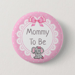 Elephant ThGodtycke Mamma till Baby Shower Knapp