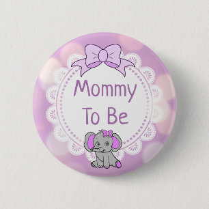 Elephant ThGodtycke Mamma till Baby Shower Knapp