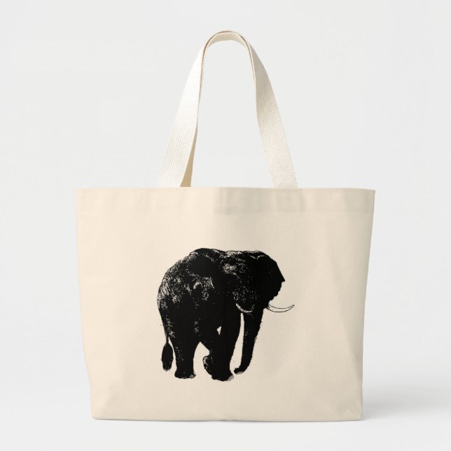 Elephant Tote Bag Jumbo Tygkasse (Framsidan)