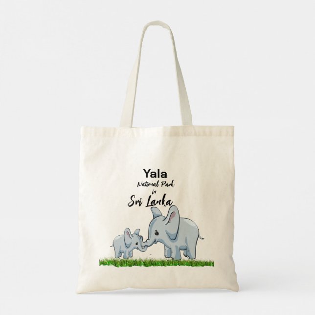 Elephant Tote Bag Tygkasse (Baksida)