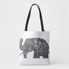 Elephant Tote Tygkasse