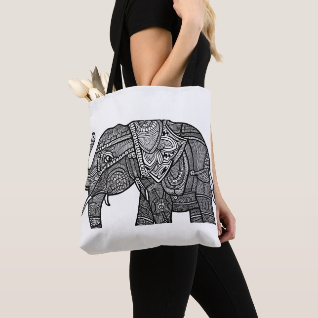 Elephant Tote Tygkasse (Närbild)