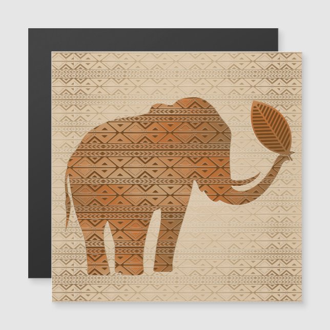 Elephant Tribal Art Design (Fram/baksida)