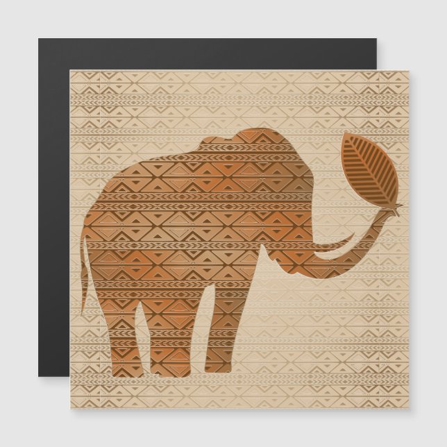 Elephant Tribal Art Design (Fram/baksida)