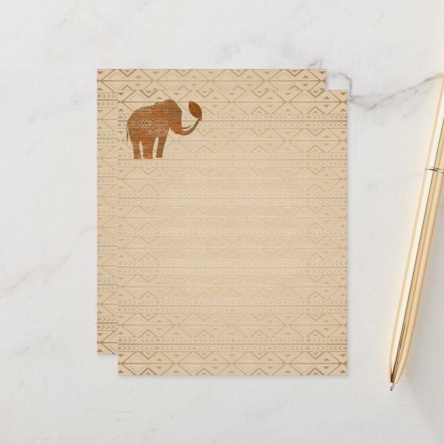 Elephant Tribal Art Design (Fram/Back In Situ)