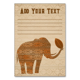 Elephant Tribal Art Design Bordsnummer