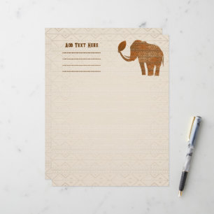 Elephant Tribal Art Design Brevhuvud