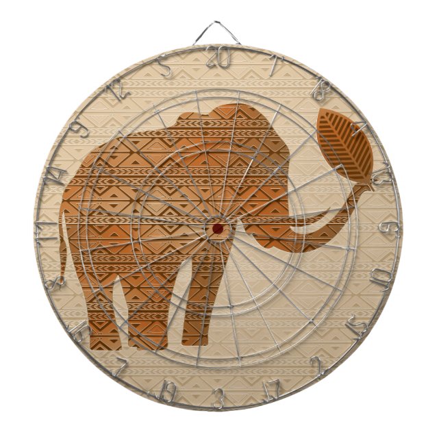 Elephant Tribal Art Design Darttavla (Framsidan)