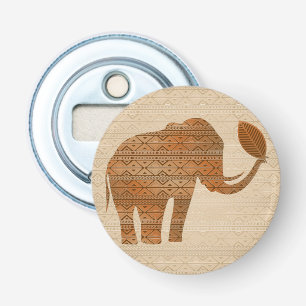 Elephant Tribal Art Design Flasköppnare