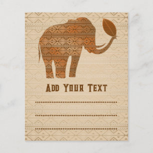 Elephant Tribal Art Design Flygblad