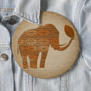 Elephant Tribal Art Design Knapp
