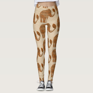Elephant Tribal Art Design Leggings