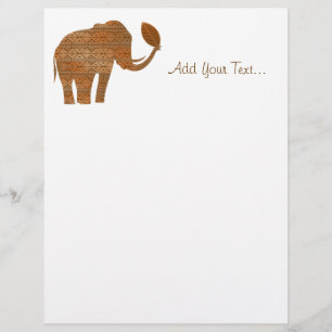 Elephant Tribal Art Design Letterhead