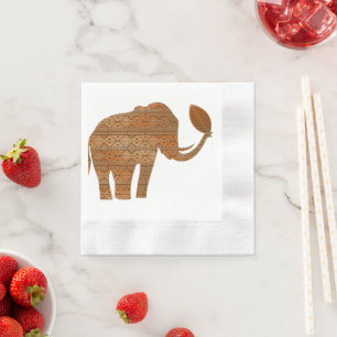 Elephant Tribal Art Design Pappersservett