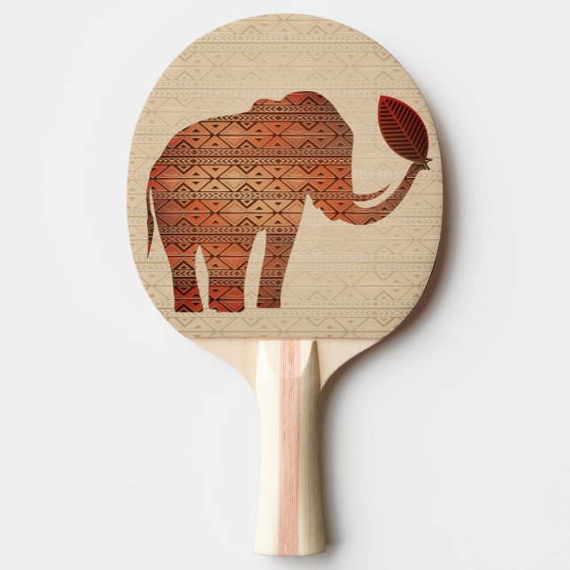 Elephant Tribal Art Design Pingisracket (Framsidan)
