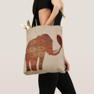 Elephant Tribal Art Design Tygkasse