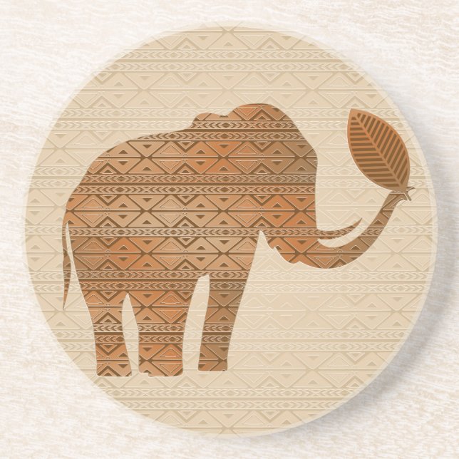 Elephant Tribal Art Design Underlägg (Framsidan)