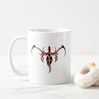 Elephant Tribal Tattoo - red and black Kaffemugg
