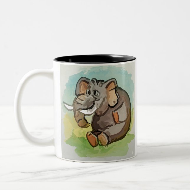 Elephant Två-Tonad Mugg (Vänster)