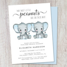 Elephant Twin Boys Baby Sprinkle