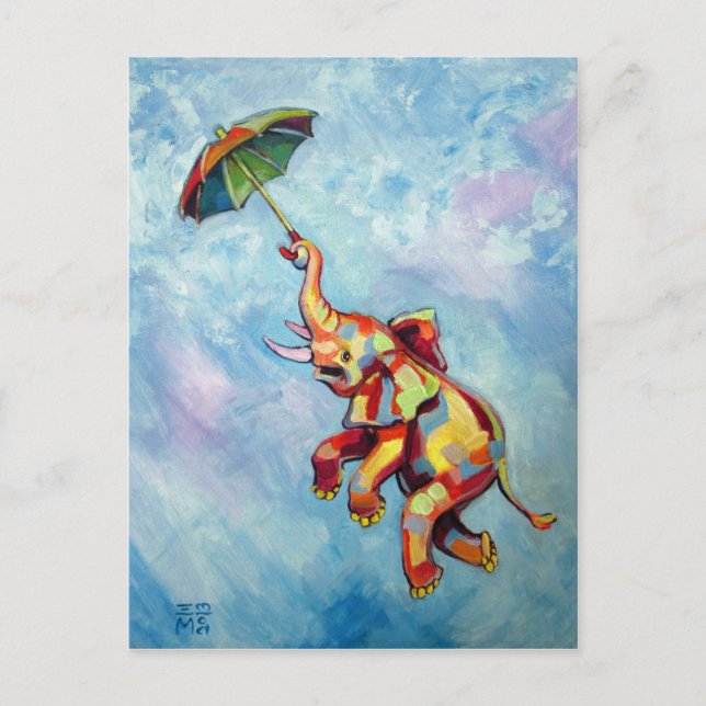 Elephant Umbrella Vykort (Framsida)