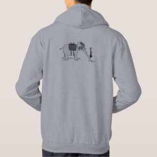 Elephant Upgrade herrgrå huva sweatshirt baksida