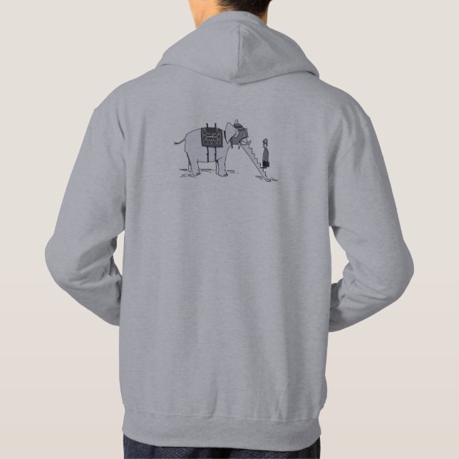 Elephant Upgrade herrgrå huva sweatshirt baksida (Baksida)