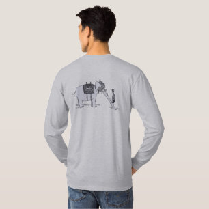 Elephant Upgrade män grå långärmad skjorta baksida T Shirt