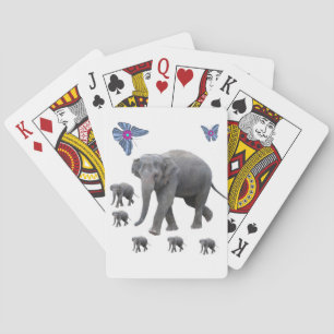 Elephant-uppspelningskortsdäck Spelkort