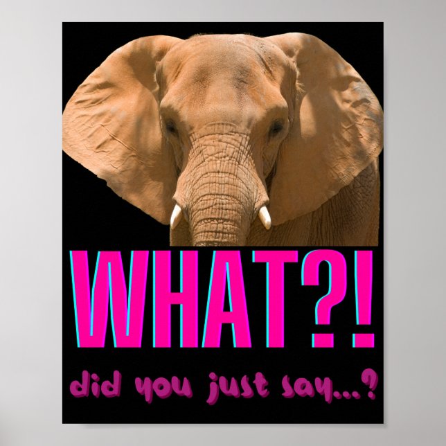 Elephant, vad sa du? poster (Framsidan)