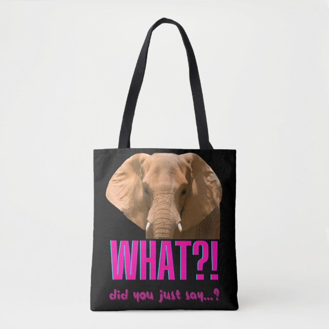 Elephant, vad sa du? tygkasse (Framsida)