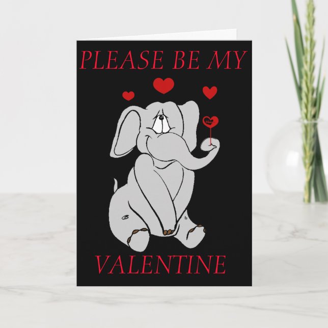 ELEPHANT VALENTINE GREETARD HELGKORT (Framsida)