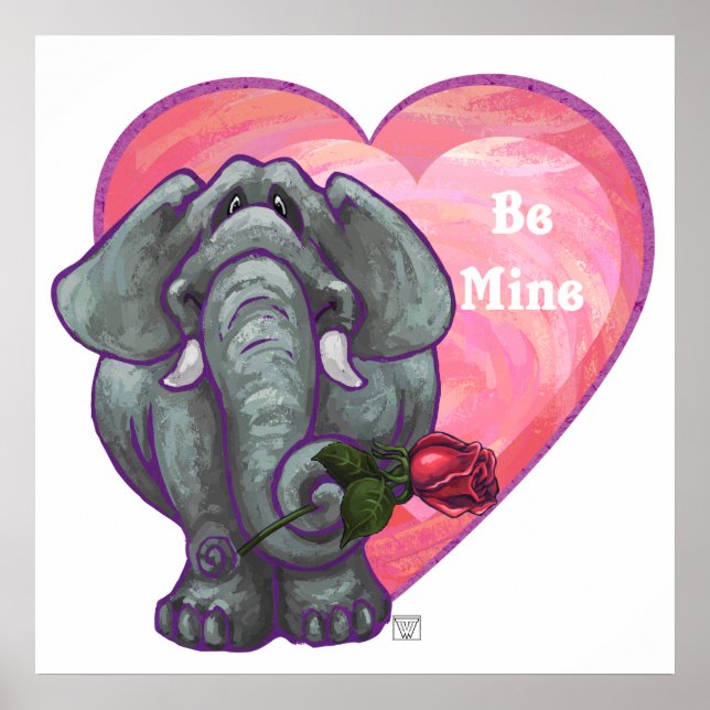 Elephant Valentine's Day Poster (Framsidan)