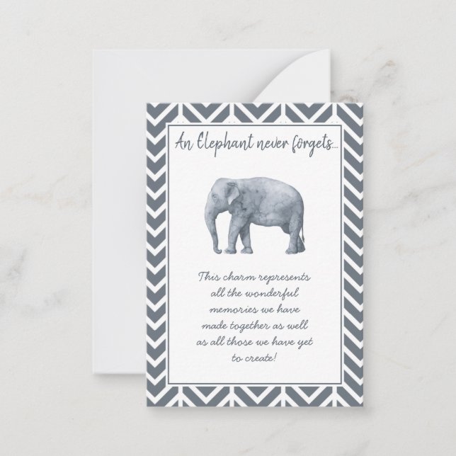 Elephant Vänskap Gift - Speciell Friend keepsak Anteckningskort (Framsida)