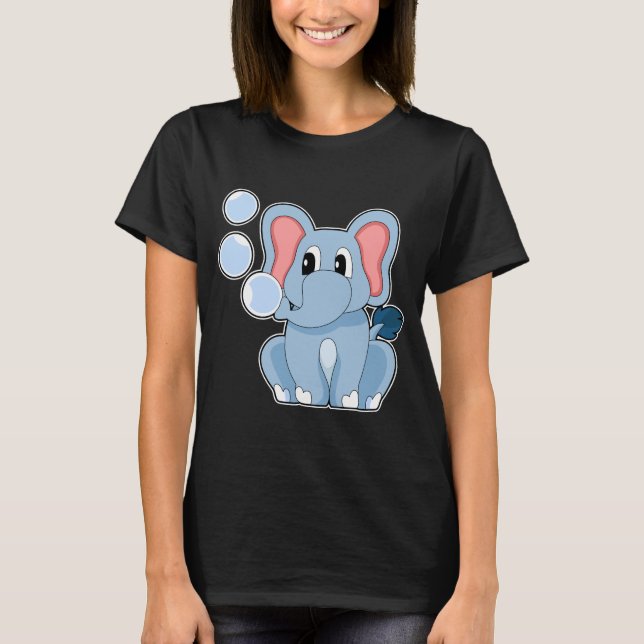 Elephant Vatten bubblor T Shirt (Framsida)